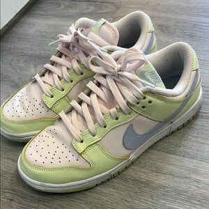Nike Women's Pink and Green Sneakers